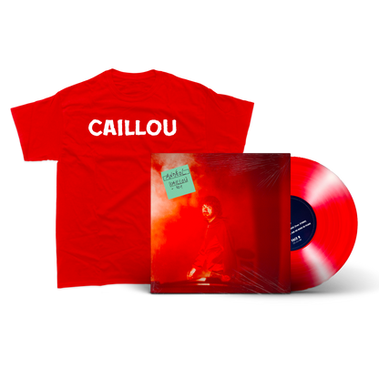 T-shirt + Vinyle rouge "Caillou" édition limitée dédicacé et numéroté