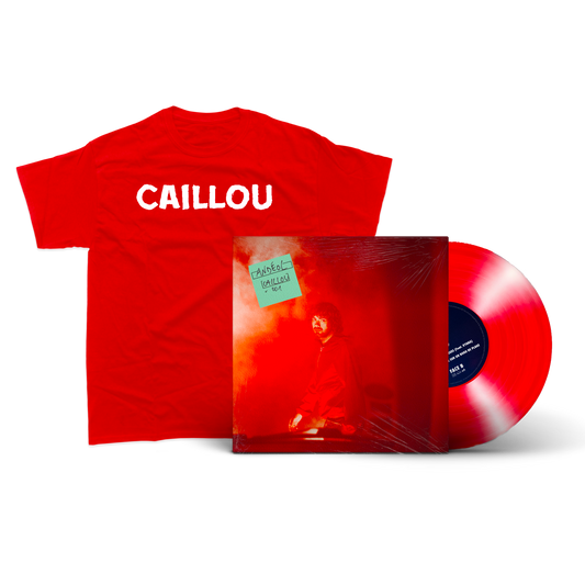 T-shirt + Vinyle rouge "Caillou" édition limitée dédicacé et numéroté