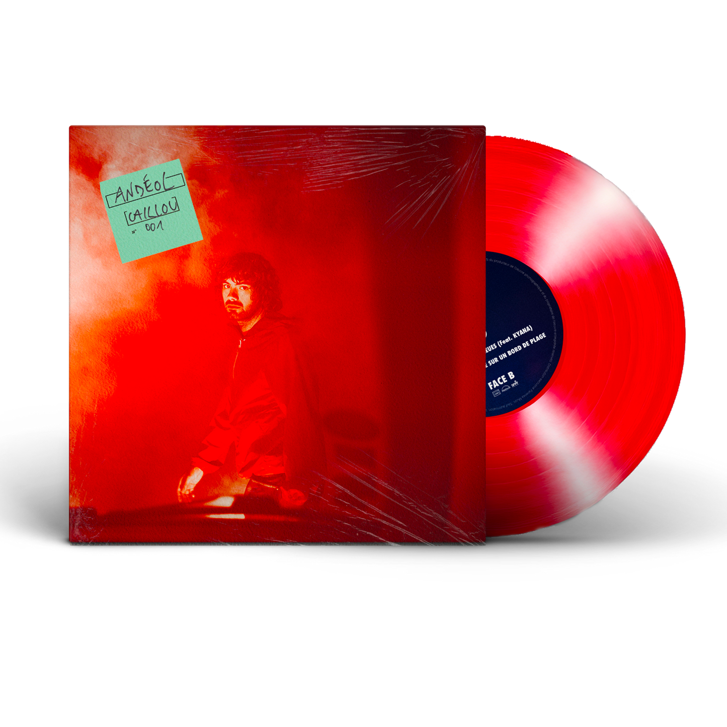 Vinyle rouge "Caillou" édition limitée dédicacé et numéroté